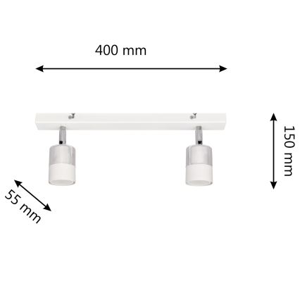 Spot LED TUBSSON 2xGU10/4,8W/230V blanc/chrome brillant