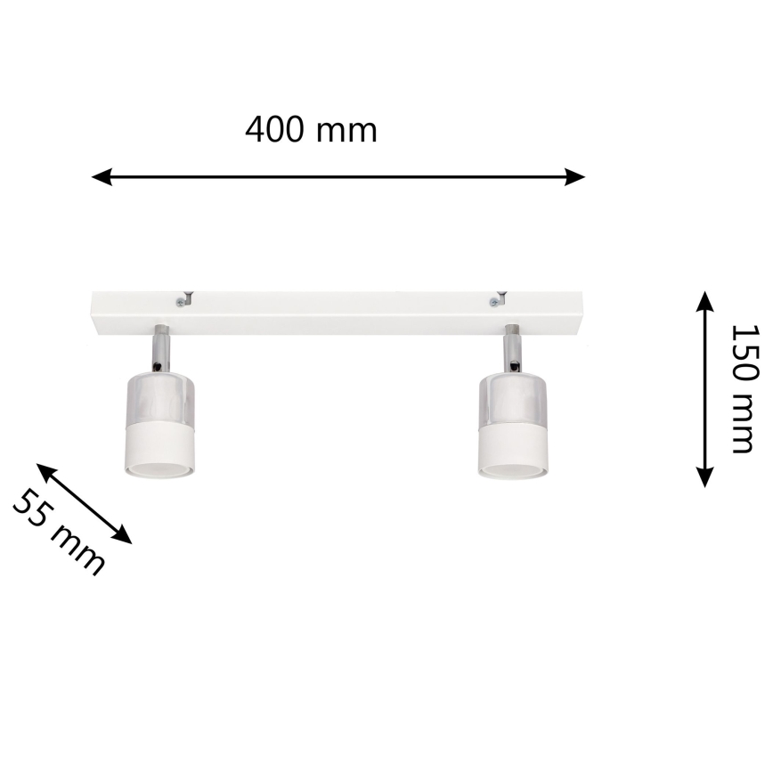 Spot LED TUBSSON 2xGU10/4,8W/230V blanc/chrome brillant