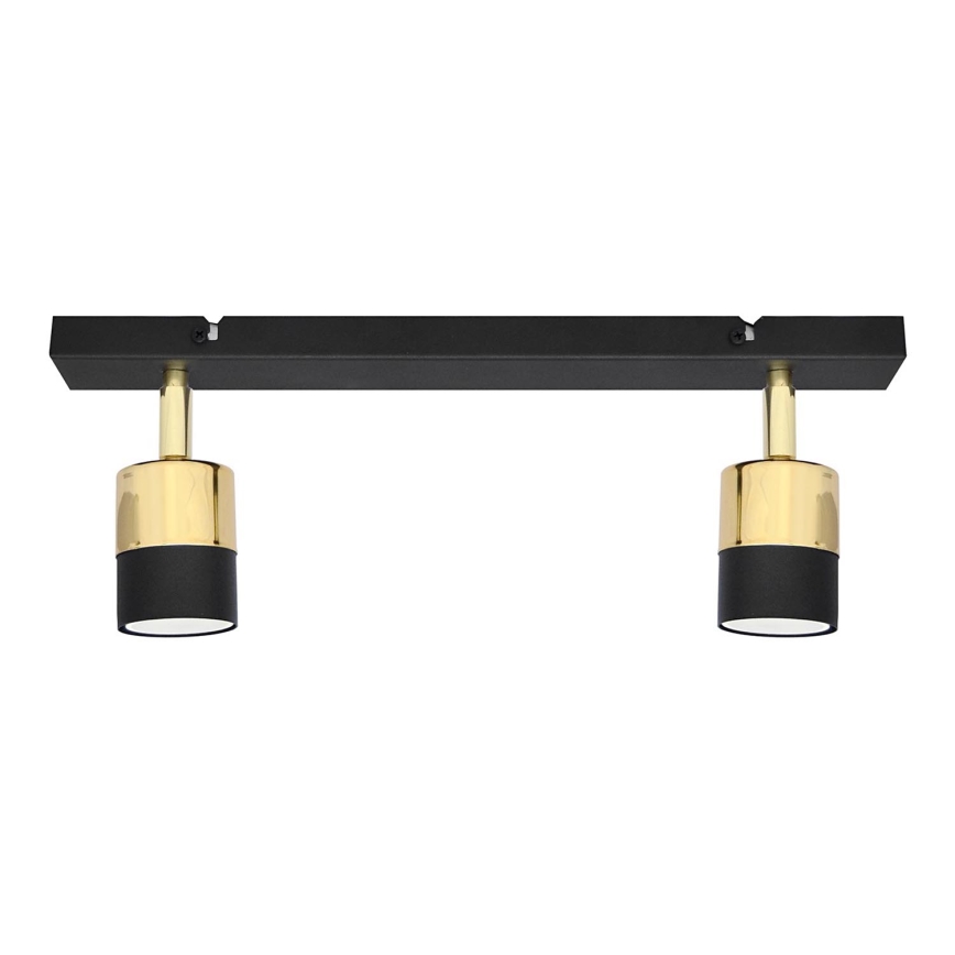 Spot LED TUBSSON 2xGU10/4,8W/230V noir/doré