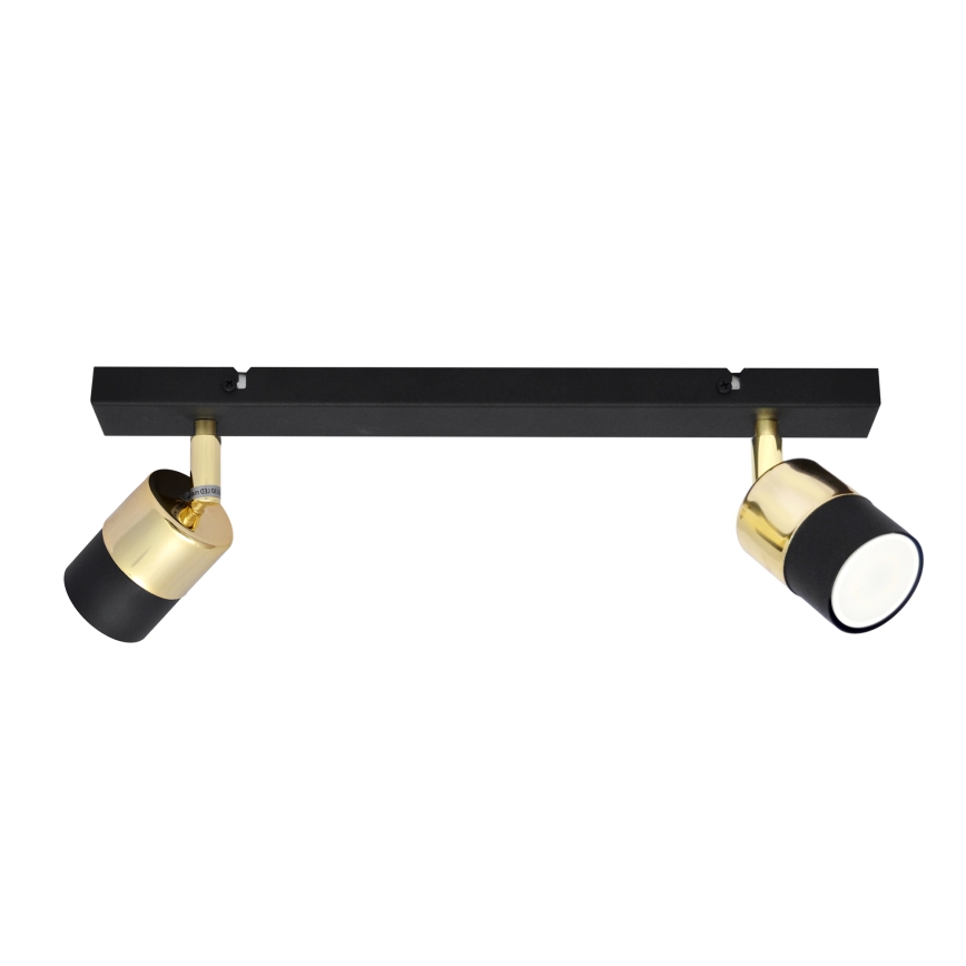Spot LED TUBSSON 2xGU10/4,8W/230V noir/doré