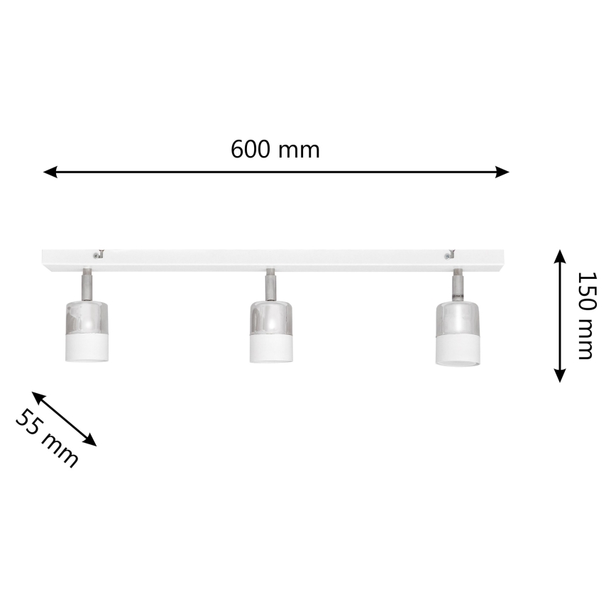 Spot LED TUBSSON 3xGU10/4,8W/230V blanc/chrome brillant