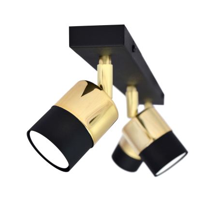 Spot LED TUBSSON 3xGU10/4,8W/230V noir/doré