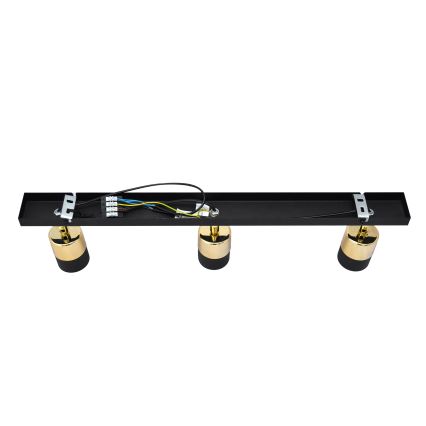 Spot LED TUBSSON 3xGU10/4,8W/230V noir/doré