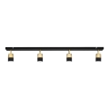 Spot LED TUBSSON 4xGU10/4,8W/230V noir/doré