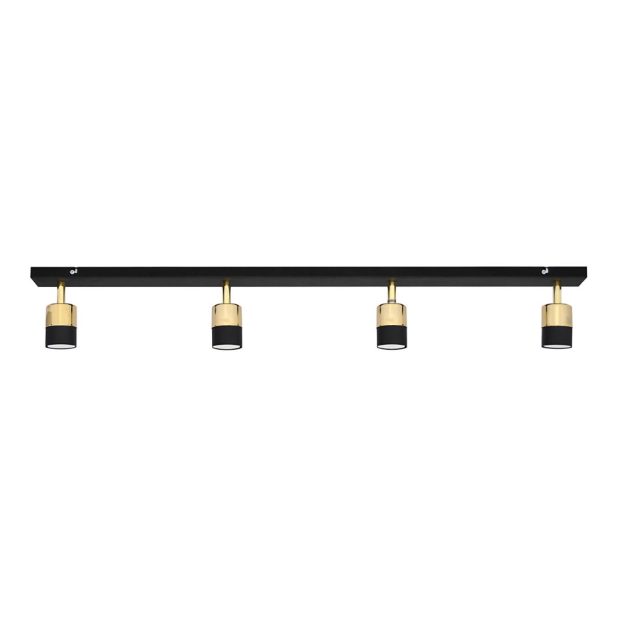 Spot LED TUBSSON 4xGU10/4,8W/230V noir/doré