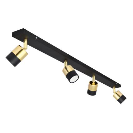 Spot LED TUBSSON 4xGU10/4,8W/230V noir/doré