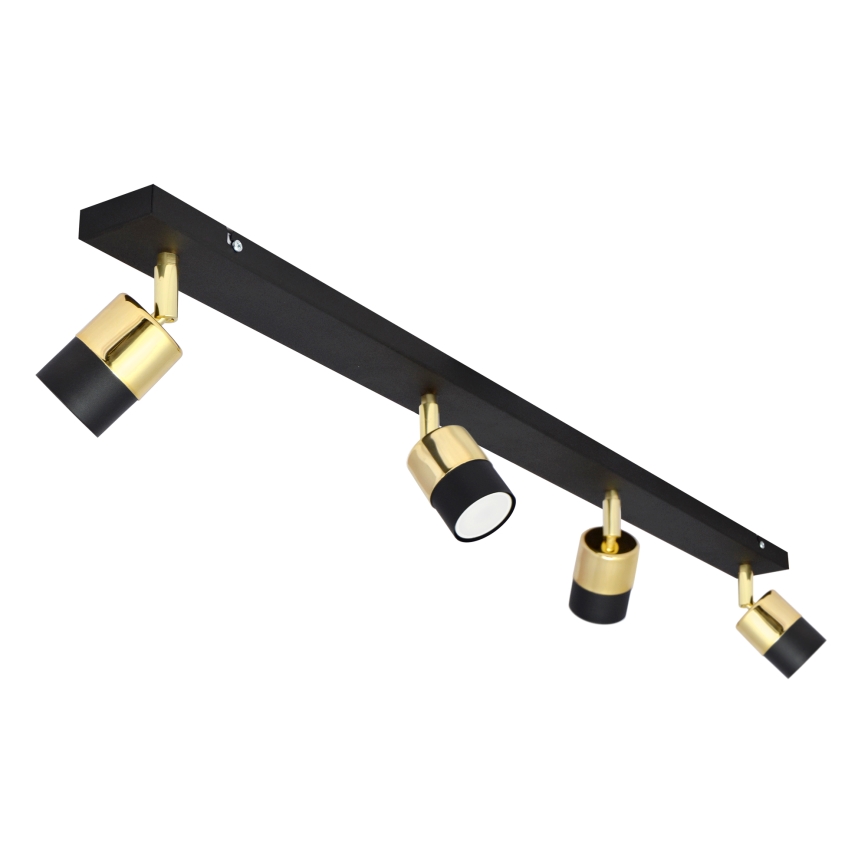 Spot LED TUBSSON 4xGU10/4,8W/230V noir/doré