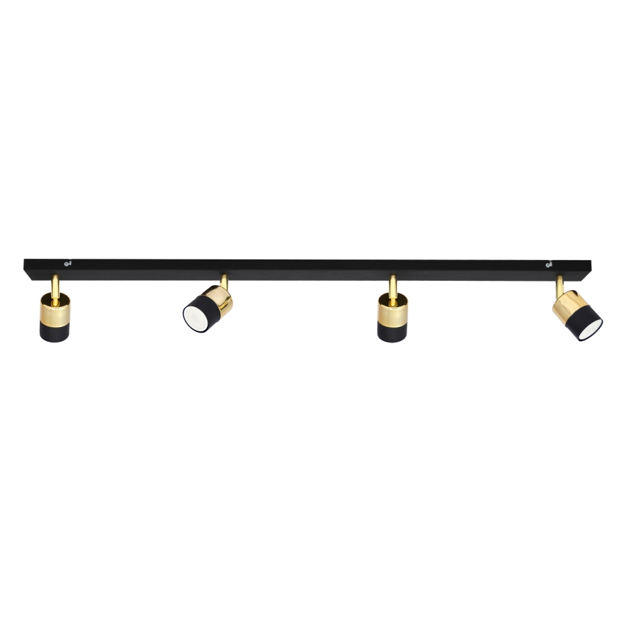 Spot LED TUBSSON 4xGU10/4,8W/230V noir/doré
