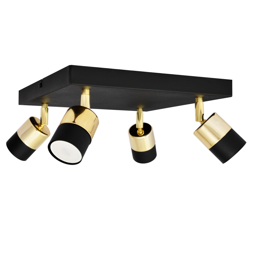 Spot LED TUBSSON 4xGU10/4,8W/230V noir/doré