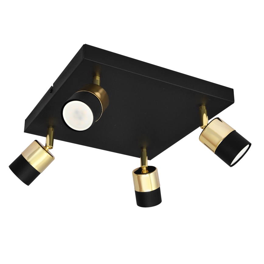 Spot LED TUBSSON 4xGU10/4,8W/230V noir/doré