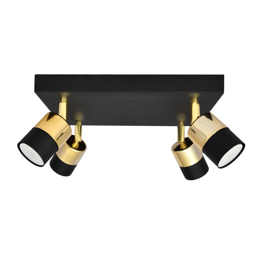 Spot LED TUBSSON 4xGU10/4,8W/230V noir/doré