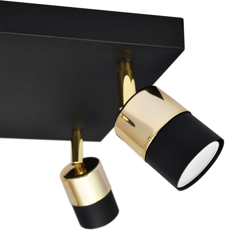 Spot LED TUBSSON 4xGU10/4,8W/230V noir/doré