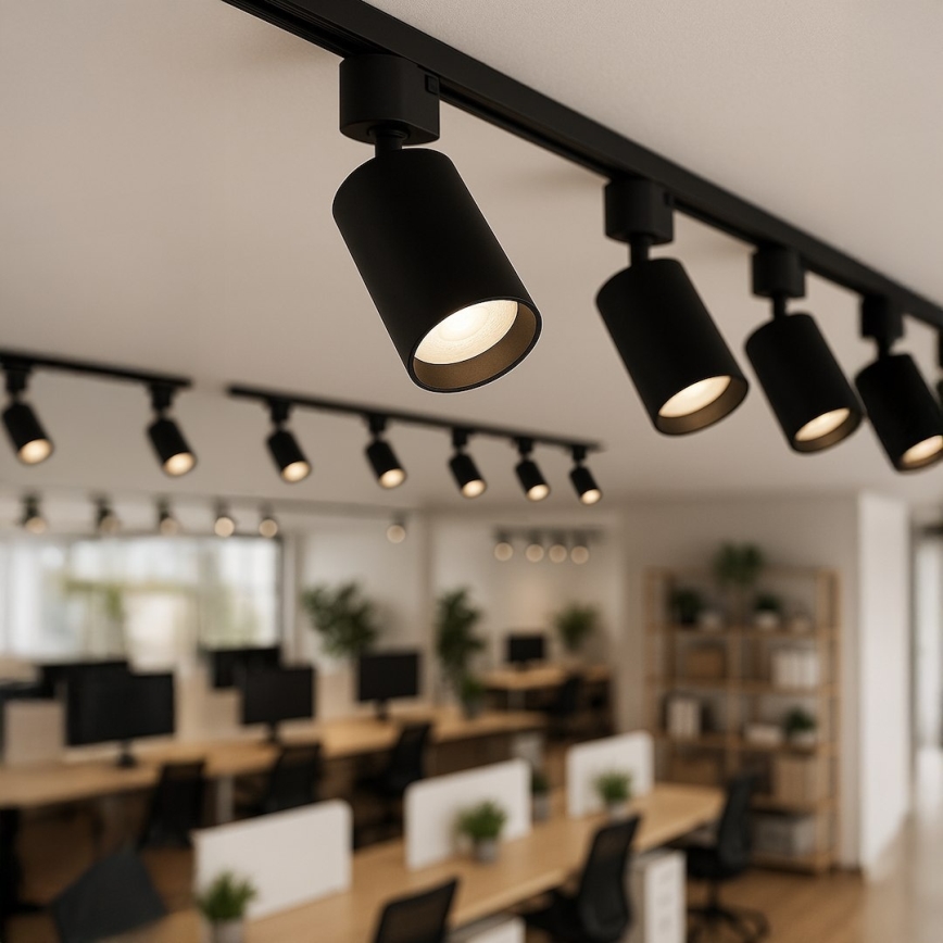 Spot-Leuchte für 1-phasiges Schienensystem TIGER 1xGU10/10W/230V schwarz