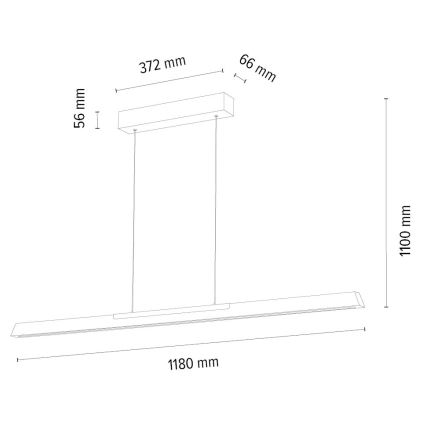 Dimmbare LED-Hängeleuchte JONAS LED/16,5W/230V Eiche