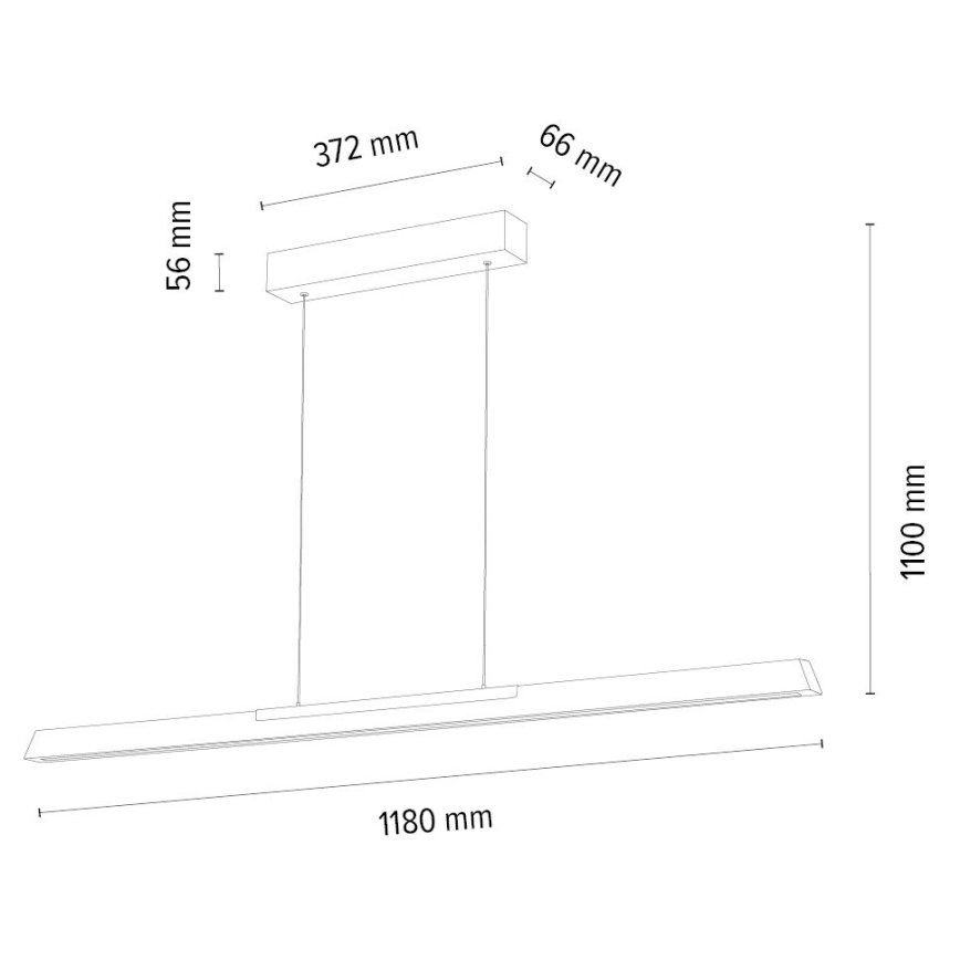 Lampadario a sospensione con filo LED dimmerabile JONAS LED/16,5W/230V quercia