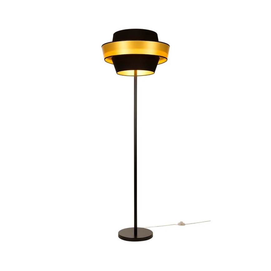 Lampada da terra PRETO GOLD 1xE27/60W/230V