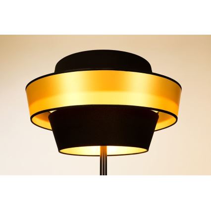 Lampada da terra PRETO GOLD 1xE27/60W/230V