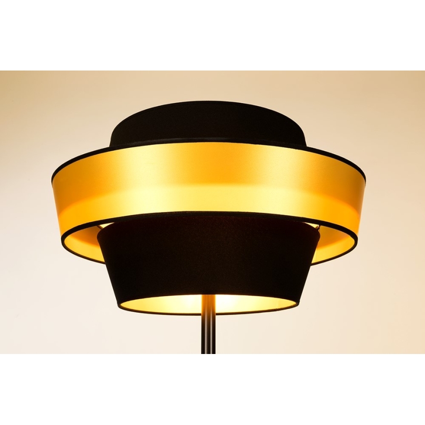 Lampada da terra PRETO GOLD 1xE27/60W/230V