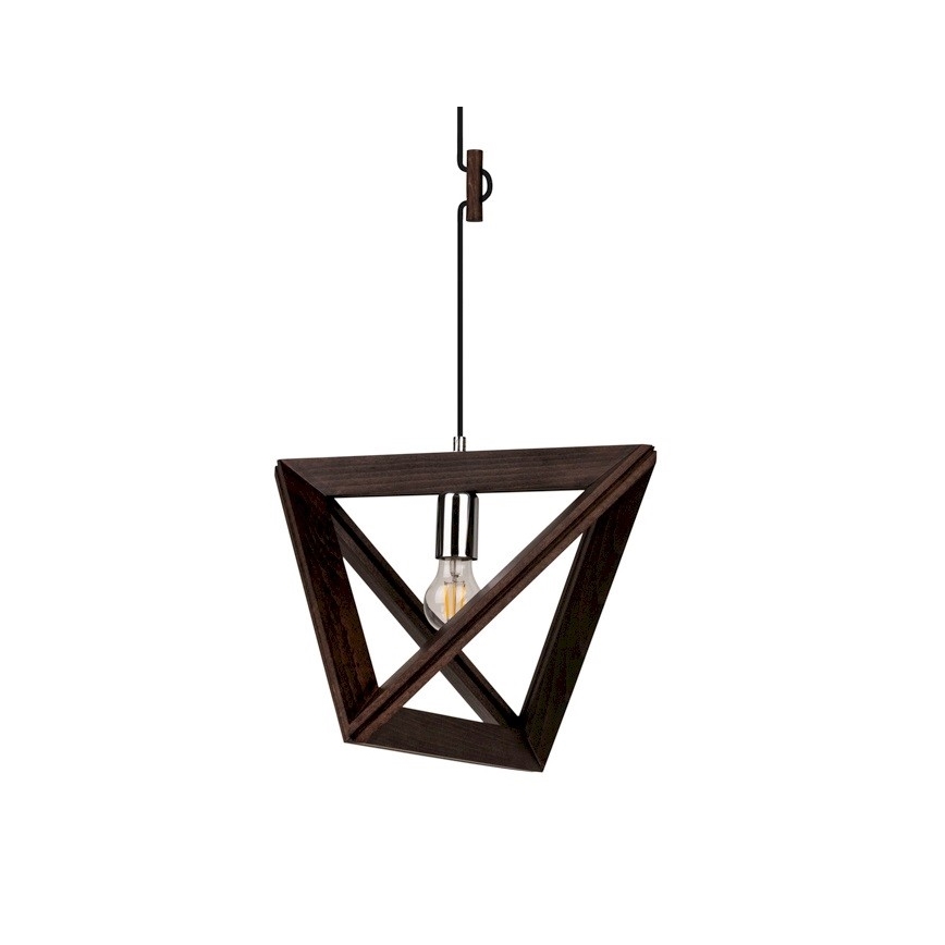 Suspension filaire TRIGONON 1xE27/60W/230V hêtre