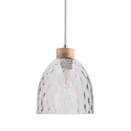 Lampadario a sospensione con filo ALESSANDRO 1xE27/60W/230V quercia
