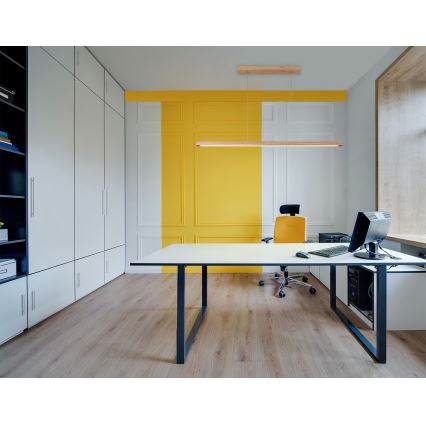 Lampadario LED dimmerabile a sospensione su cavo SMAL LED/15W/230V rovere