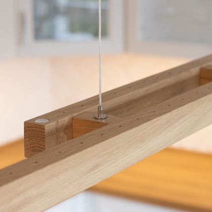 Lampadario LED dimmerabile a sospensione su cavo SMAL 2xLED/22,5W/230V 2700/4000/6500K rovere