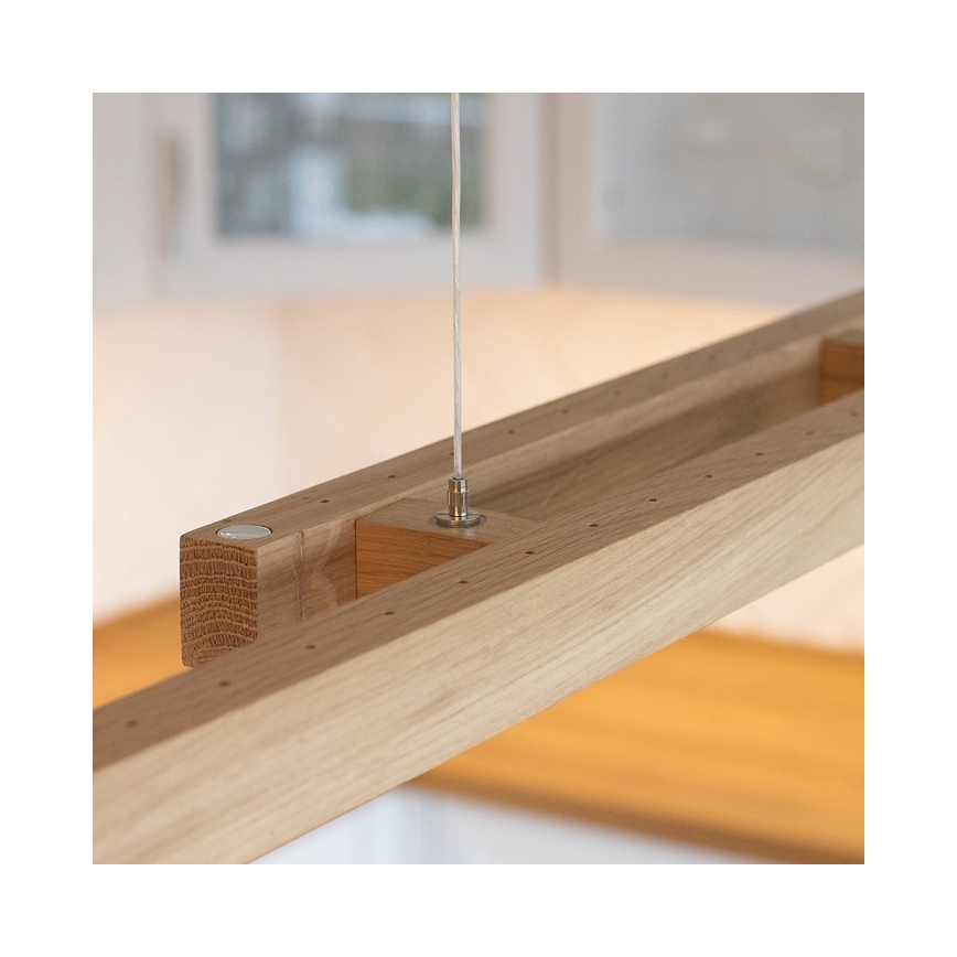 Suspension LED dimmable sur câble SMAL 2xLED/22,5W/230V 2700/4000/6500K chêne