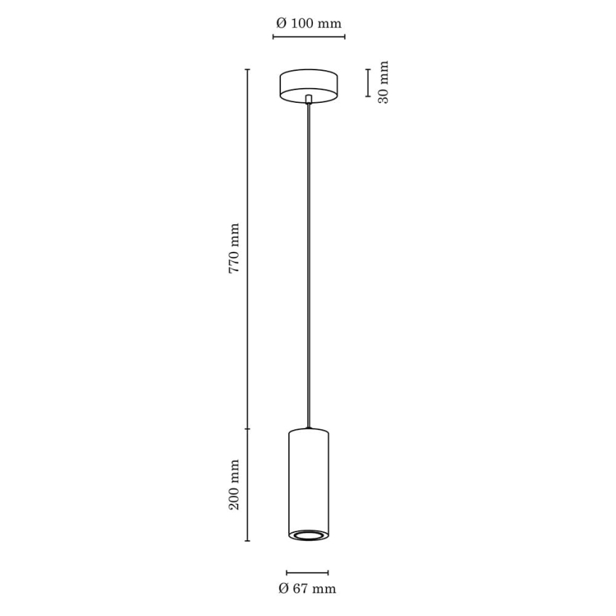 Lampadario LED a sospensione con filo PIPE 1xGU10/5W/230V quercia opaco