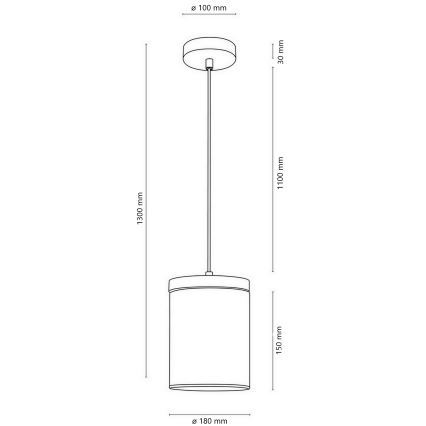 Hängeleuchte MONSUN 1xE27/60W/230V Kiefer