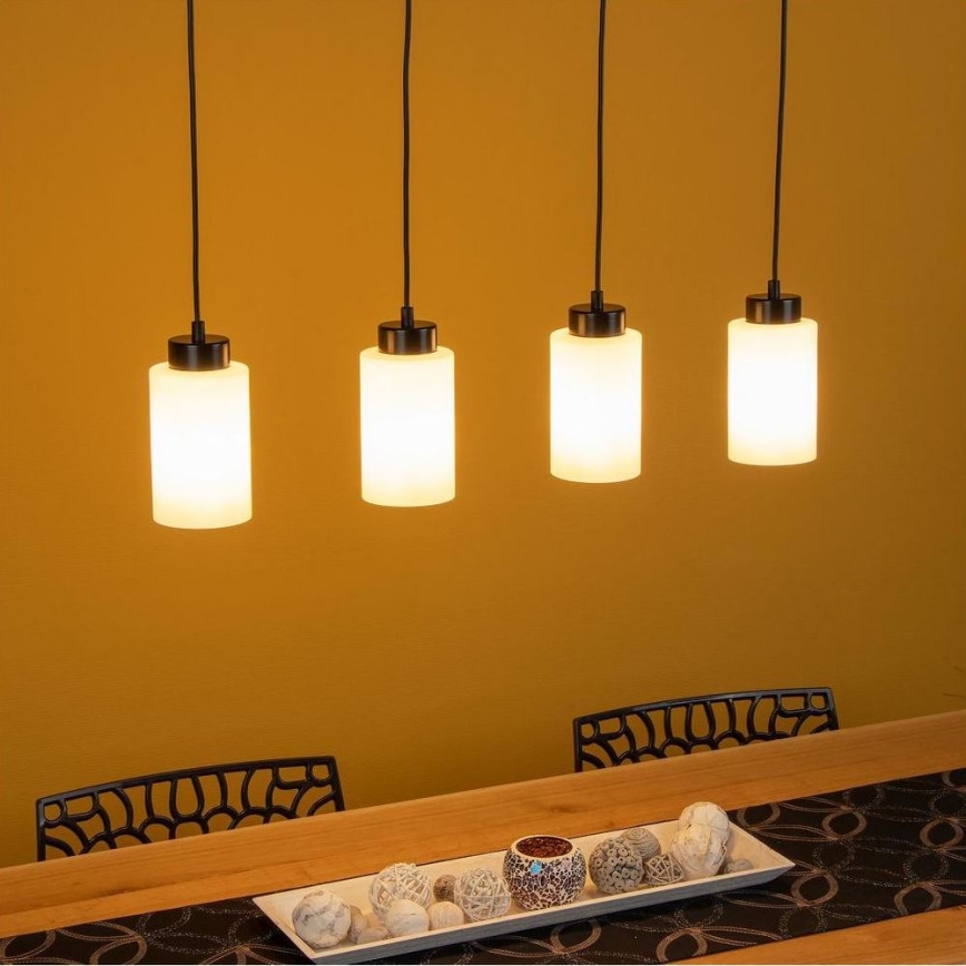 Deckenleuchte an Seil BOSCO 4xE27/60W/230V