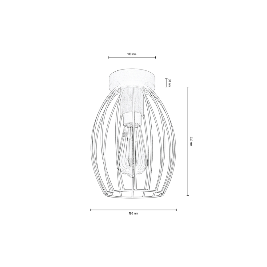 Plafoniera GUNNAR 1xE27/60W/230V quercia - certificato FSC