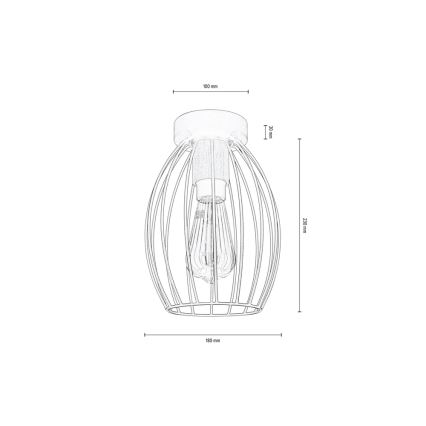 Plafonnier GUNNAR 1xE27/60W/230V chêne