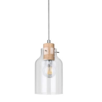 Lampadario a sospensione con filo ALESSANDRO 1xE27/60W/230V quercia