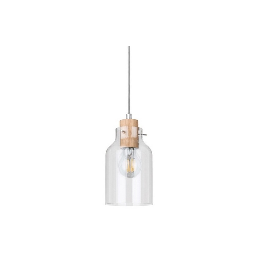 Lampadario a sospensione con filo ALESSANDRO 1xE27/60W/230V quercia