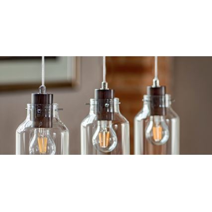 Lampadario a sospensione con filo ALESSANDRO 1xE27/60W/230V faggio