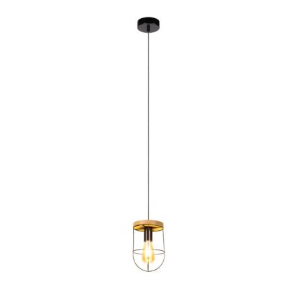 Lampadario a sospensione con filo NETUNO 1xE27/60W/230V quercia