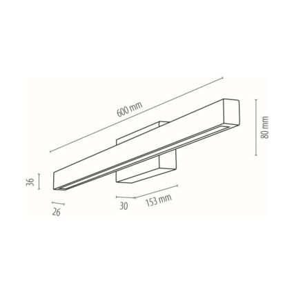 Applique a LED da bagno AQUAVIVA LED/9W/230V 60 cm IP44 quercia