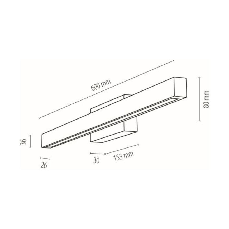 Applique a LED da bagno AQUAVIVA LED/9W/230V 60 cm IP44 quercia