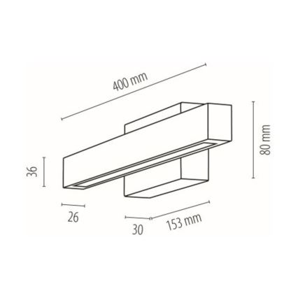 LED-Wandleuchte für Badezimmer AQUAVIVA LED/6W/230V 40 cm IP44 Eiche