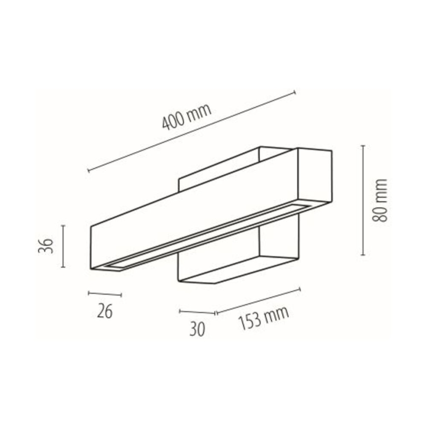 LED-Wandleuchte für Badezimmer AQUAVIVA LED/6W/230V 40 cm IP44 Eiche