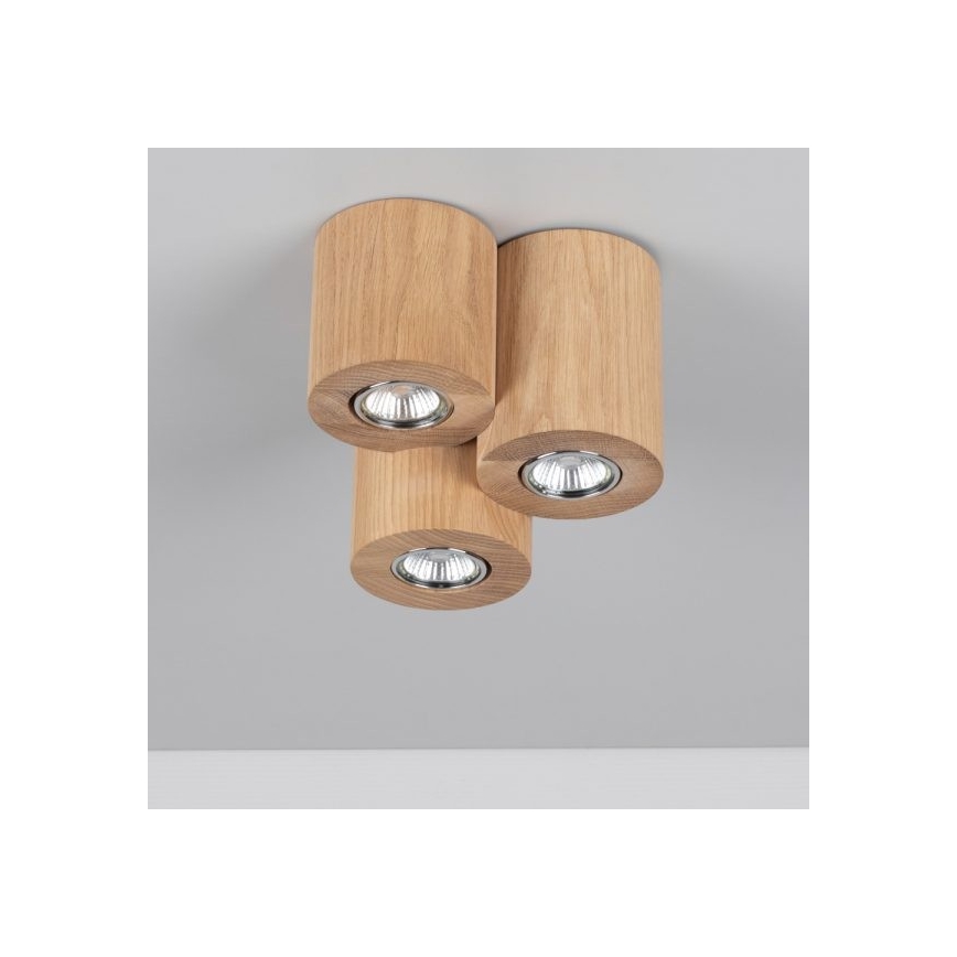 Plafoniera WOODDREAM 3xGU10/6W/230V - certificato FSC
