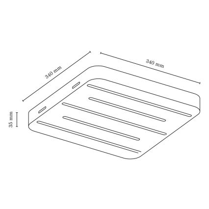 Plafoniera LED NEELE LED/19,5W/230V quercia