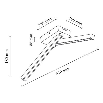 LED-Anbauleuchte LINUS 2xLED/4,5W/230V matte Eiche