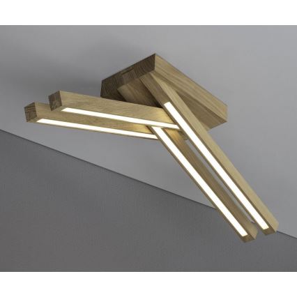 Plafonnier LED affleurant LINUS 4xLED/4,5W/230V chêne mat