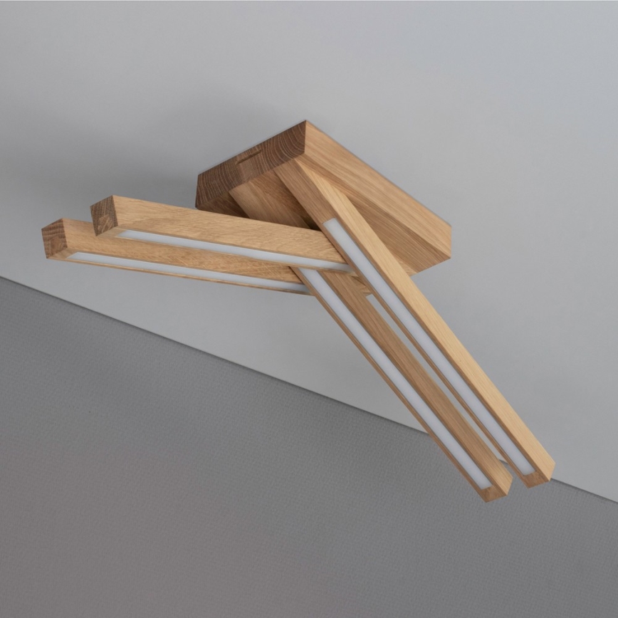 Plafonnier LED affleurant LINUS 4xLED/4,5W/230V chêne mat