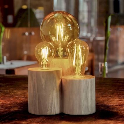 Lampe de table VINCENT 3xE27/15W/230V chêne