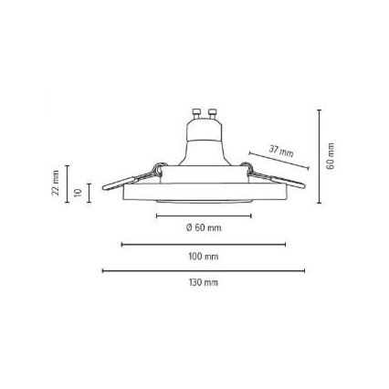 Lampada LED da incasso VITAR 1xGU10/5W/230V CRI 90 calcestruzzo – FSC certificato