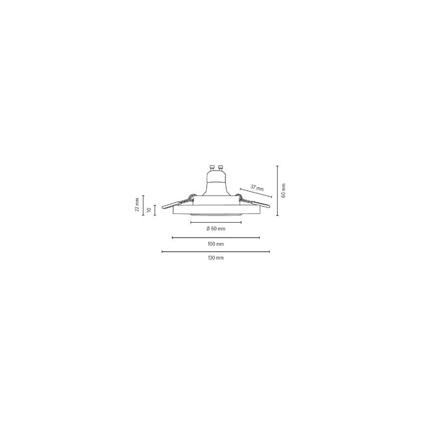 Lampada LED da incasso VITAR 1xGU10/5W/230V CRI 90 calcestruzzo – FSC certificato