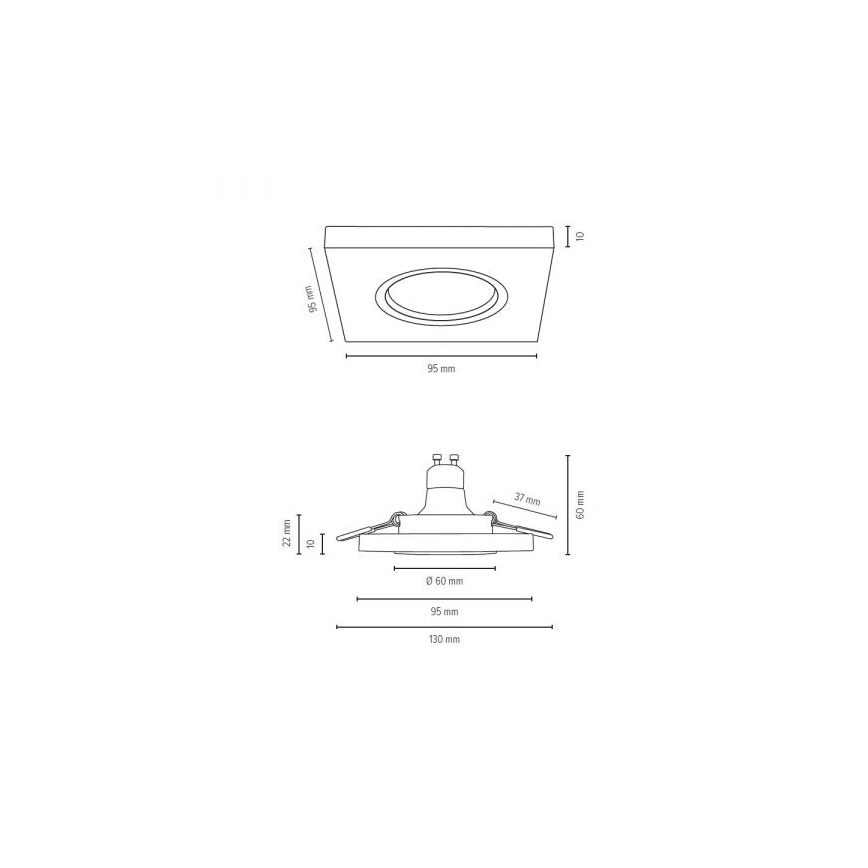 Lampada LED da incasso VITAR 1xGU10/5W/230V CRI 90 quercia – FSC certificato