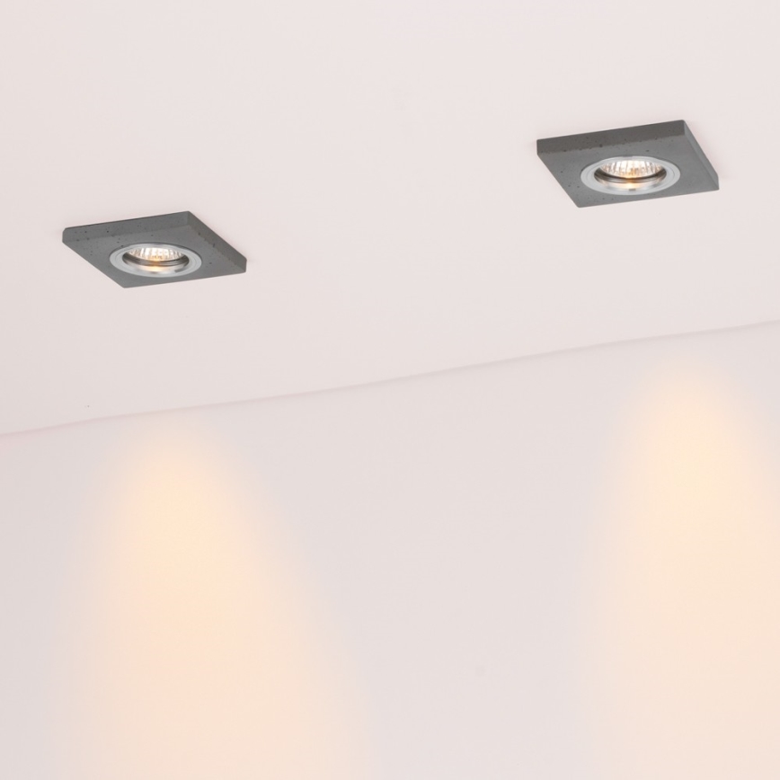 SET 3x Lampada LED da incasso VITAR 1xGU10/5W/230V CRI 90 calcestruzzo – FSC certificato
